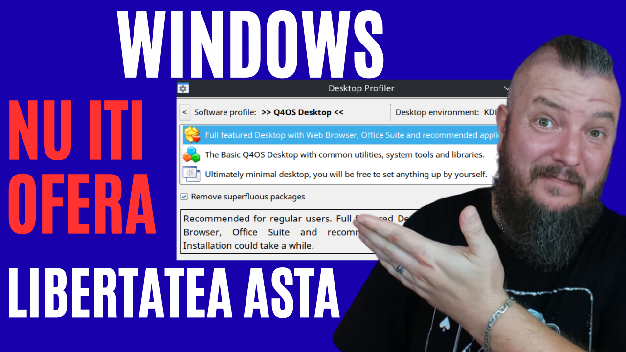 Q4OS PLASMA - WINDOWS Nu Iti Ofera Libertatea asta
